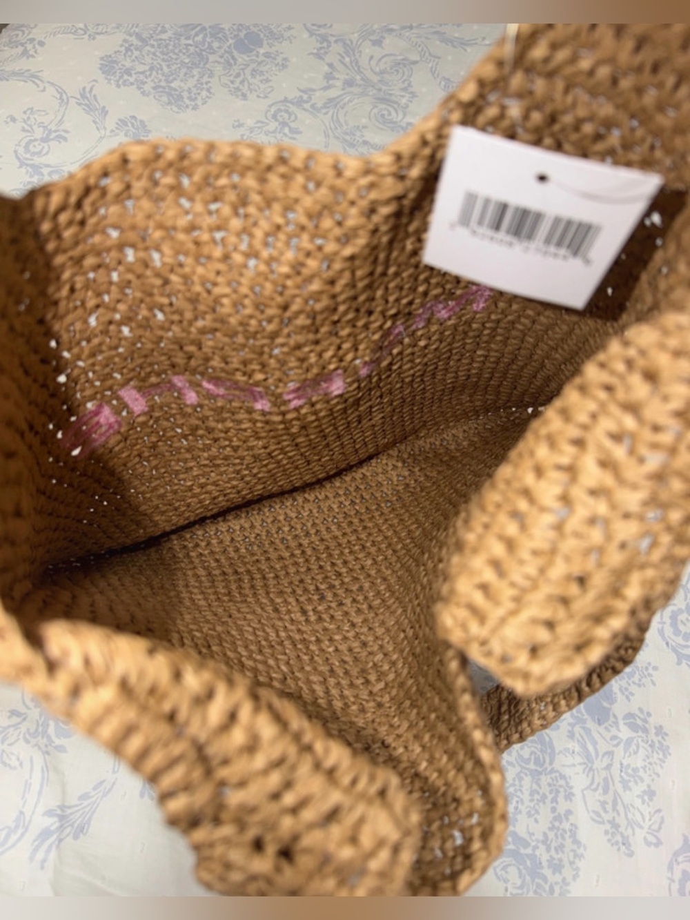 NWT Morphe Tan Crochet Tote Bag with Products - Picture 5 of 7